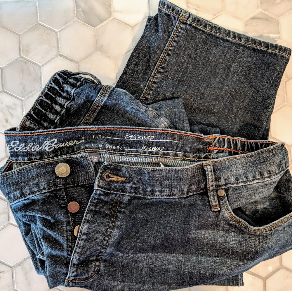 Eddie Bauer size 22w boyfriend jeans heritage wash